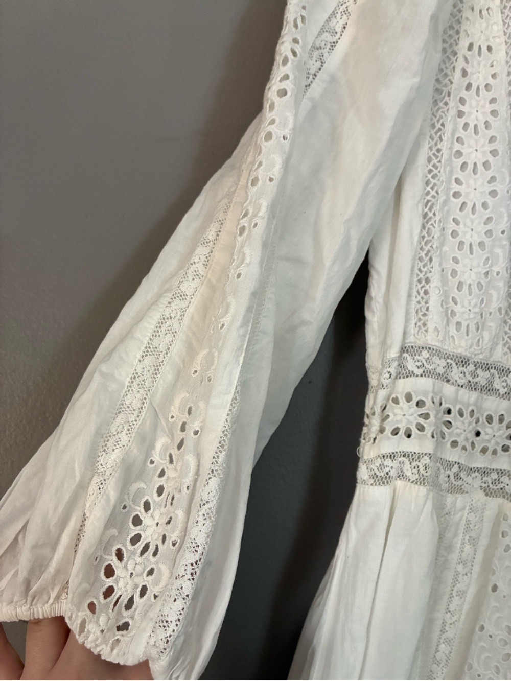 LoveShackFancy Garrison Dress | Eyelet Cottagecore Coquette Romantic Bridal 2 - Picture 7 of 16